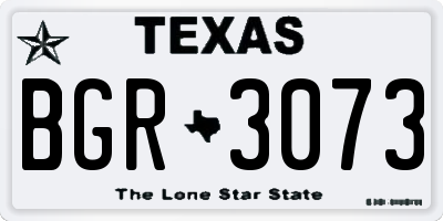 TX license plate BGR3073