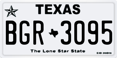 TX license plate BGR3095