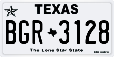 TX license plate BGR3128