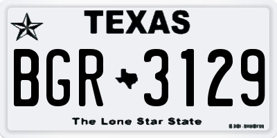 TX license plate BGR3129