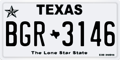 TX license plate BGR3146
