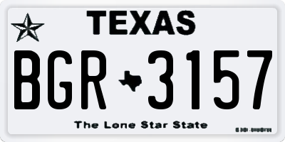 TX license plate BGR3157