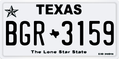 TX license plate BGR3159