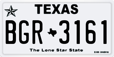 TX license plate BGR3161