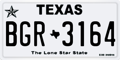 TX license plate BGR3164