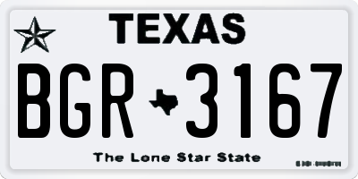 TX license plate BGR3167