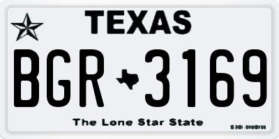 TX license plate BGR3169