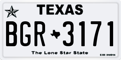 TX license plate BGR3171