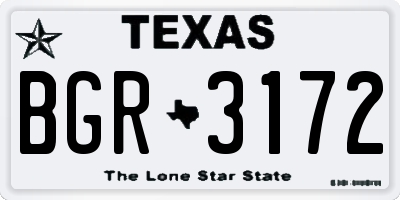 TX license plate BGR3172
