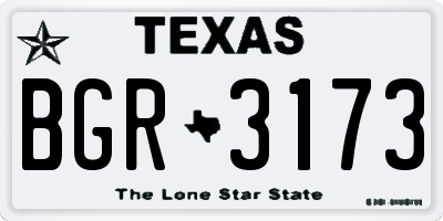 TX license plate BGR3173