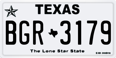 TX license plate BGR3179