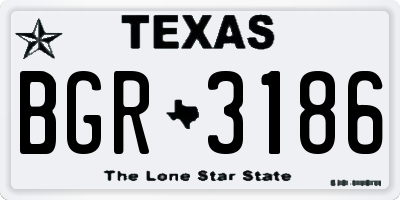 TX license plate BGR3186