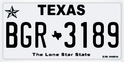 TX license plate BGR3189