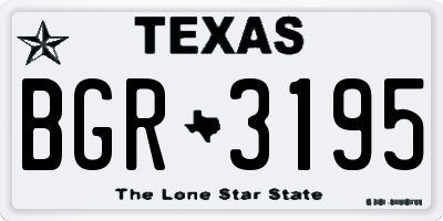 TX license plate BGR3195