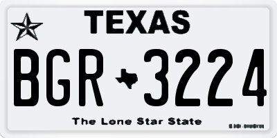 TX license plate BGR3224