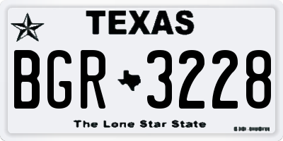 TX license plate BGR3228