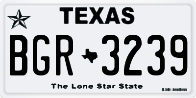 TX license plate BGR3239