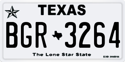 TX license plate BGR3264