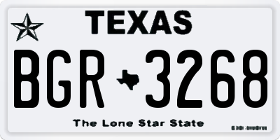 TX license plate BGR3268