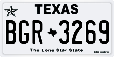TX license plate BGR3269