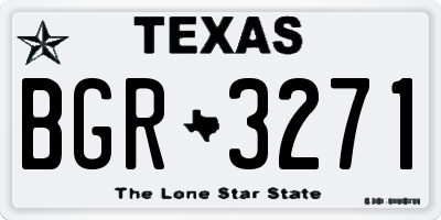 TX license plate BGR3271