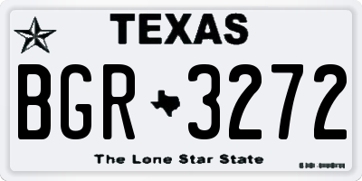TX license plate BGR3272