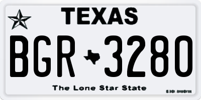TX license plate BGR3280