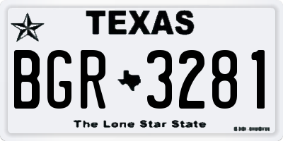 TX license plate BGR3281