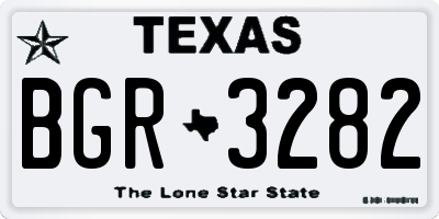 TX license plate BGR3282