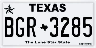 TX license plate BGR3285