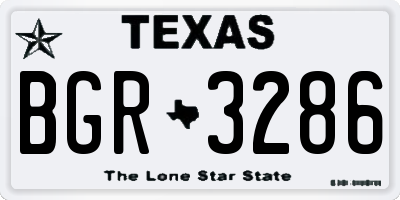 TX license plate BGR3286