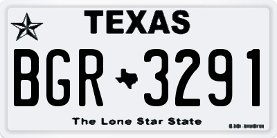 TX license plate BGR3291