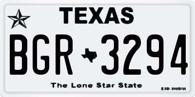 TX license plate BGR3294