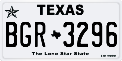 TX license plate BGR3296