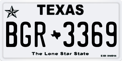 TX license plate BGR3369