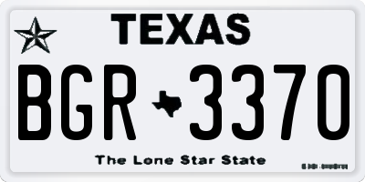 TX license plate BGR3370