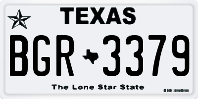 TX license plate BGR3379
