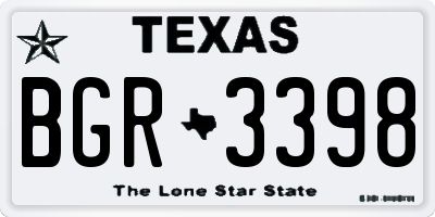 TX license plate BGR3398
