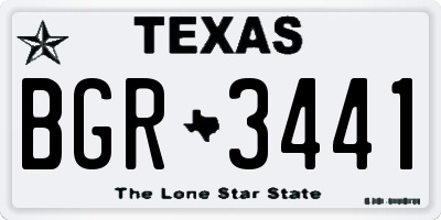 TX license plate BGR3441