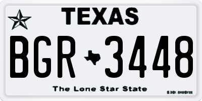TX license plate BGR3448