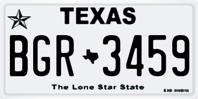 TX license plate BGR3459