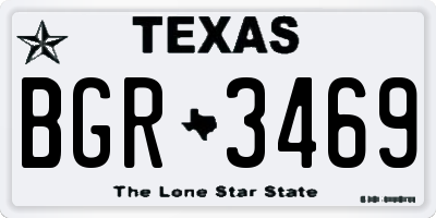 TX license plate BGR3469