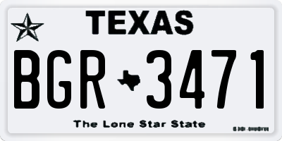 TX license plate BGR3471
