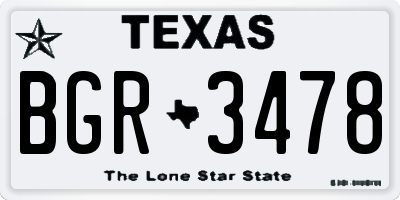 TX license plate BGR3478