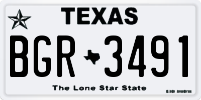 TX license plate BGR3491