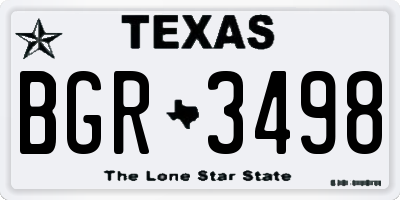 TX license plate BGR3498