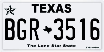 TX license plate BGR3516