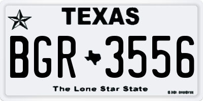 TX license plate BGR3556