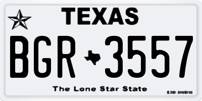 TX license plate BGR3557
