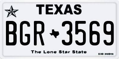 TX license plate BGR3569